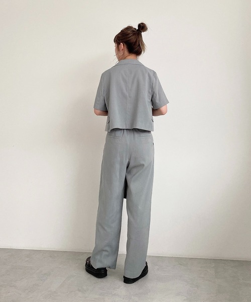 FREE'S MART（フリーズマート）の「【Sシリーズ対応】綿麻ハイウエストサス付きワイドパンツ（その他パンツ・レディース・ブラウン/ベージュ/ブルー・SMALL/MEDIUM）」の18枚目の写真