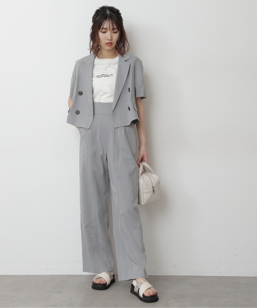 FREE'S MART（フリーズマート）の「【Sシリーズ対応】綿麻ハイウエストサス付きワイドパンツ（その他パンツ・レディース・ブラウン/ベージュ/ブルー・SMALL/MEDIUM）」の20枚目の写真