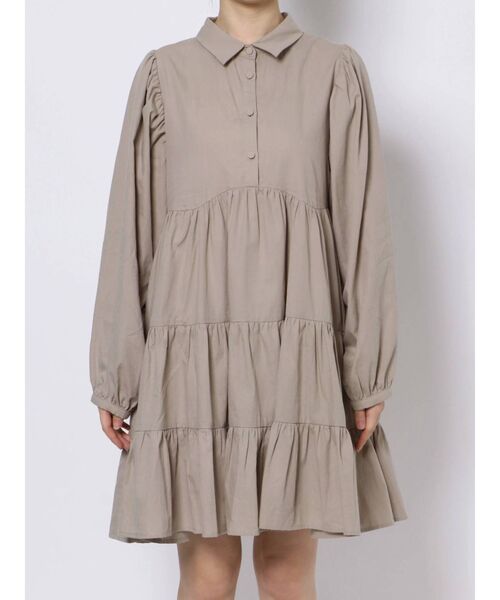 merry jenny（メリージェニー）の「ティアードミニワンピース（ワンピース・レディース・オフホワイト/ブラック/ブルー/ベージュ・FREE）」の13枚目の写真