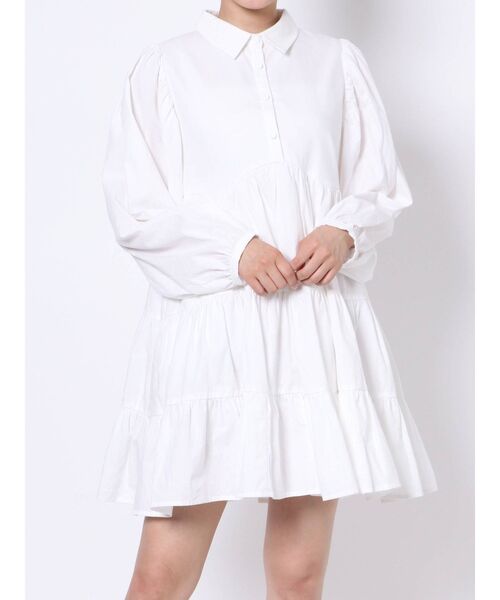 merry jenny（メリージェニー）の「ティアードミニワンピース（ワンピース・レディース・オフホワイト/ブラック/ブルー/ベージュ・FREE）」の6枚目の写真