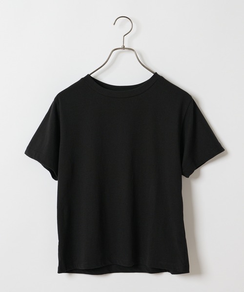 CIAOPANIC（チャオパニック）の「オーガニックコットンクルーTシャツ（Tシャツ/カットソー・レディース・オフホワイト/チャコールグレー/ブラック・FREE）」の13枚目の写真