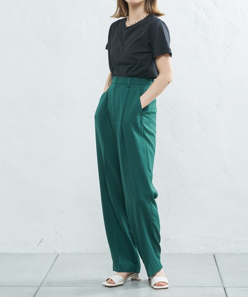 CIAOPANIC（チャオパニック）の「オーガニックコットンクルーTシャツ（Tシャツ/カットソー・レディース・オフホワイト/チャコールグレー/ブラック・FREE）」の8枚目の写真