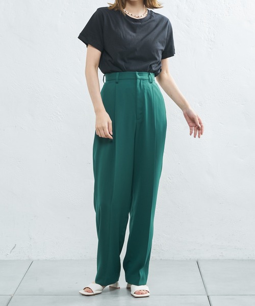 CIAOPANIC（チャオパニック）の「オーガニックコットンクルーTシャツ（Tシャツ/カットソー・レディース・オフホワイト/チャコールグレー/ブラック・FREE）」の10枚目の写真