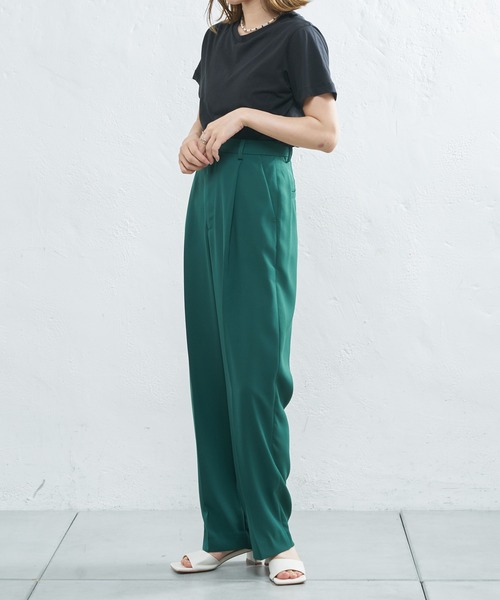 CIAOPANIC（チャオパニック）の「オーガニックコットンクルーTシャツ（Tシャツ/カットソー・レディース・オフホワイト/チャコールグレー/ブラック・FREE）」の11枚目の写真