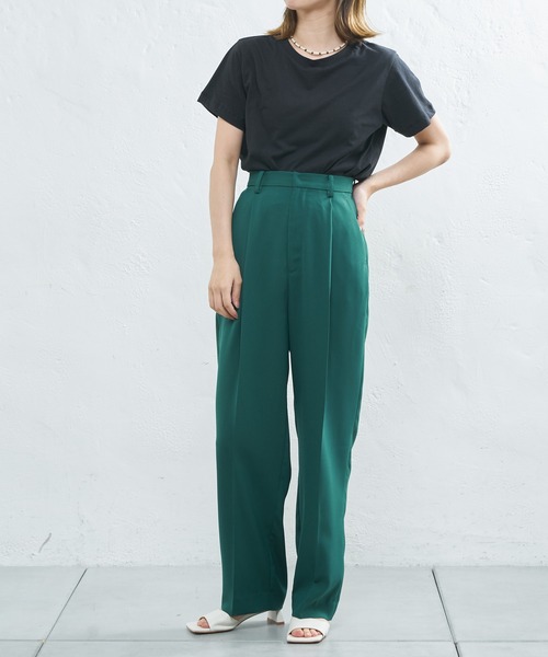 CIAOPANIC（チャオパニック）の「オーガニックコットンクルーTシャツ（Tシャツ/カットソー・レディース・オフホワイト/チャコールグレー/ブラック・FREE）」の12枚目の写真