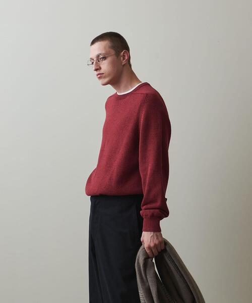 Steven Alan（スティーブンアラン）の「＜Steven Alan＞ CR SADDLE SHOULDER CREW NECK KNIT-LOOSE/ニット（ニット/セーター・メンズ・ライトグレー/レッド/ダークグレー・S/M/L/XL）」の12枚目の写真