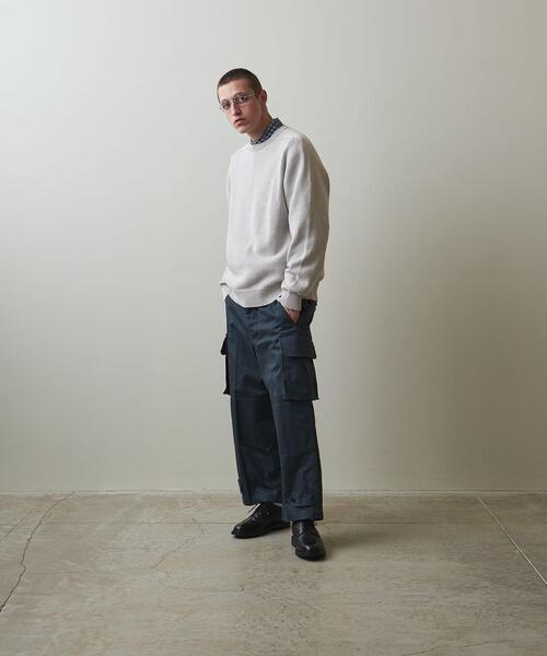 Steven Alan（スティーブンアラン）の「＜Steven Alan＞ CR SADDLE SHOULDER CREW NECK KNIT-LOOSE/ニット（ニット/セーター・メンズ・ライトグレー/レッド/ダークグレー・S/M/L/XL）」の19枚目の写真