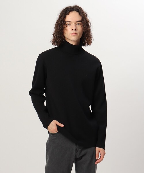 tk.TAKEO KIKUCHI(ティーケータケオキクチ)の「◆ミラノリブタートルネックニット(ニット/セーター・メンズ・ブラック/ダークオリーブ/ワインレッド/オフホワイト・04/03/02/01)」の3枚目の写真