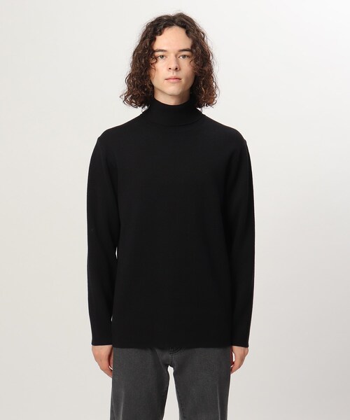 tk.TAKEO KIKUCHI(ティーケータケオキクチ)の「◆ミラノリブタートルネックニット(ニット/セーター・メンズ・ブラック/ダークオリーブ/ワインレッド/オフホワイト・04/03/02/01)」の6枚目の写真