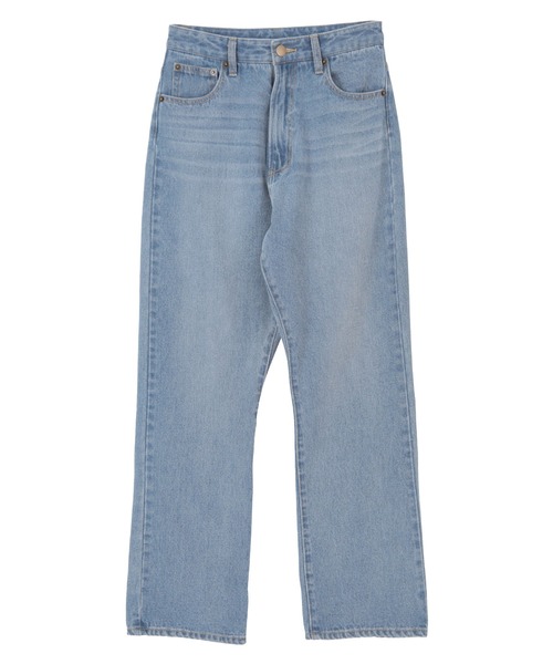 ハイウエストセミフレアデニムパンツ