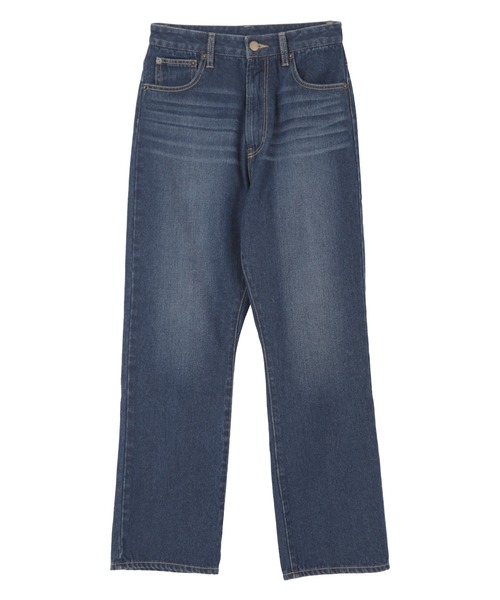 ハイウエストセミフレアデニムパンツ