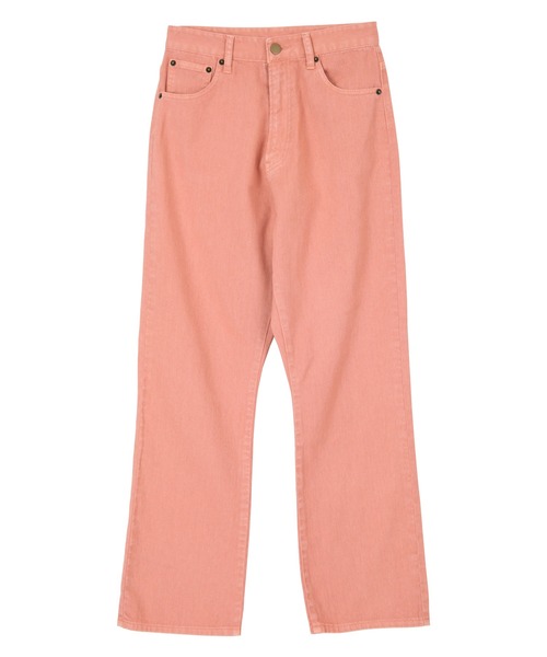 ハイウエストセミフレアデニムパンツ