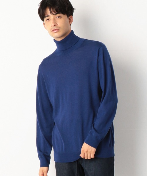 COMME　CA COMMUNE（コムサコミューン）の「【LANEROSSI】 ハイゲージ　タートルネックニット（ニット/セーター・メンズ・ブラック/ブラウン/ブルー/グリーン/ワイン/キナリ・MEDIUM/LARGE）」の5枚目の写真