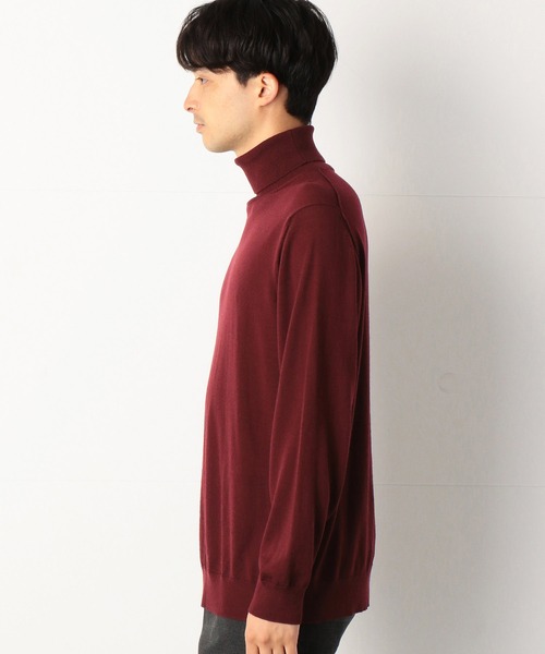 COMME　CA COMMUNE（コムサコミューン）の「【LANEROSSI】 ハイゲージ　タートルネックニット（ニット/セーター・メンズ・ブラック/ブラウン/ブルー/グリーン/ワイン/キナリ・MEDIUM/LARGE）」の14枚目の写真