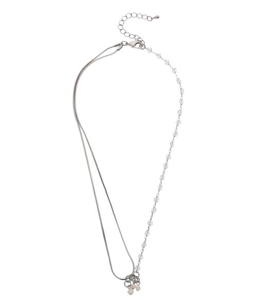 MERCURYDUO（マーキュリーデュオ）の「クリスタルチェーンチョーカーネックレス（ネックレス・レディース・シルバー/ゴールド・FREE）」の2枚目の写真