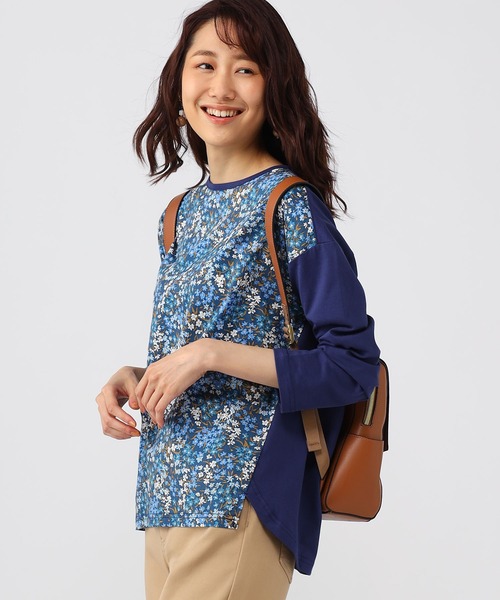 DECOY SINCE 1981(デコイシンスイチキュウハチイチ)の「リバティフロント切替プルオーバー(Tシャツ/カットソー・レディース・ブルー/ネイビー・M/L/LL)」の1枚目の写真