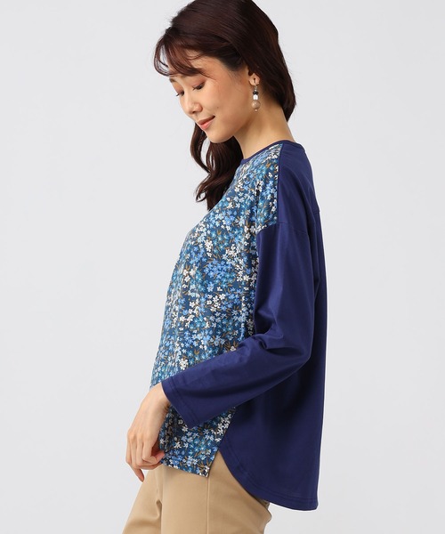 DECOY SINCE 1981(デコイシンスイチキュウハチイチ)の「リバティフロント切替プルオーバー(Tシャツ/カットソー・レディース・ブルー/ネイビー・M/L/LL)」の12枚目の写真
