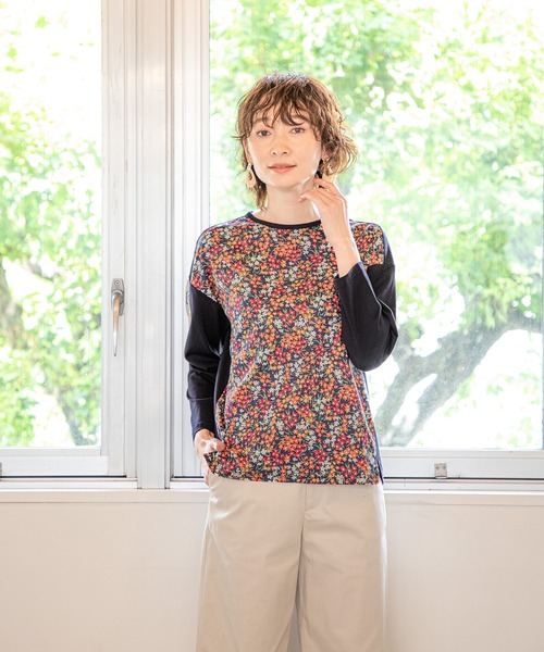 DECOY SINCE 1981(デコイシンスイチキュウハチイチ)の「リバティフロント切替プルオーバー(Tシャツ/カットソー・レディース・ブルー/ネイビー・M/L/LL)」の13枚目の写真