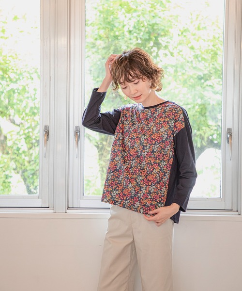 DECOY SINCE 1981(デコイシンスイチキュウハチイチ)の「リバティフロント切替プルオーバー(Tシャツ/カットソー・レディース・ブルー/ネイビー・M/L/LL)」の11枚目の写真
