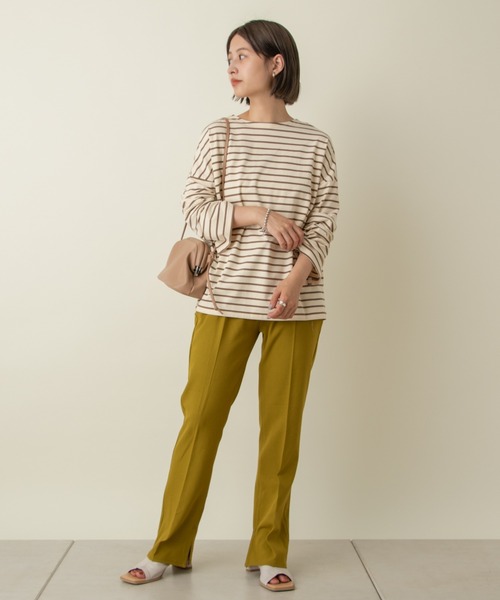 Kastane(カスタネ)の「ボーダーBACKあきロンT(Tシャツ/カットソー・レディース・ブルー系その他/ピンク/パープル/ブラウン・FREE)」の11枚目の写真