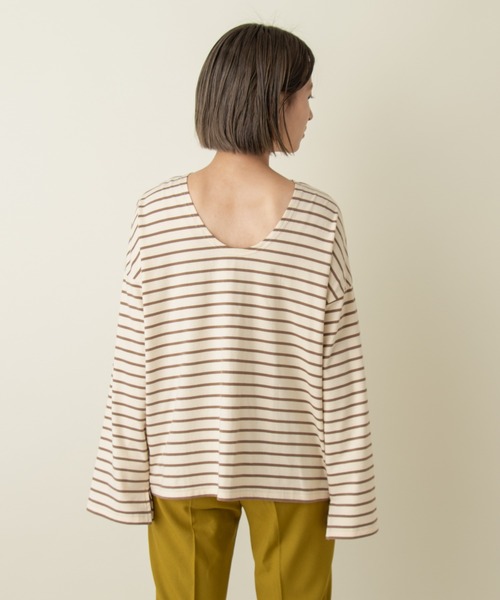 Kastane(カスタネ)の「ボーダーBACKあきロンT(Tシャツ/カットソー・レディース・ブルー系その他/ピンク/パープル/ブラウン・FREE)」の18枚目の写真