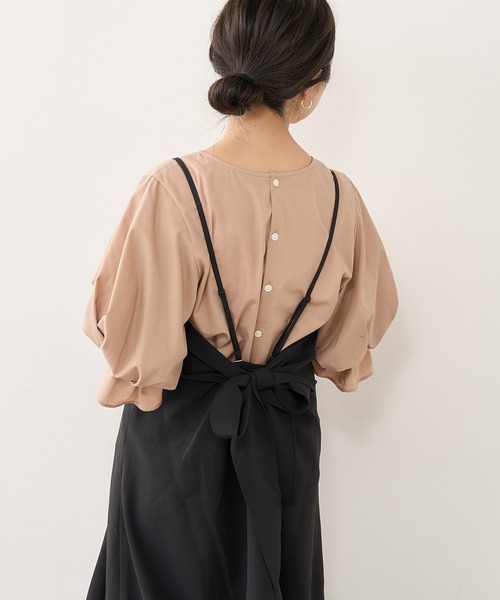 natural couture(ナチュラルクチュール)の「【WEB限定】マーメイドバックリボンワンピース(ワンピース・レディース・ブラック/モカ/グリーン/ピンク/その他・MEDIUM/LARGE)」の18枚目の写真