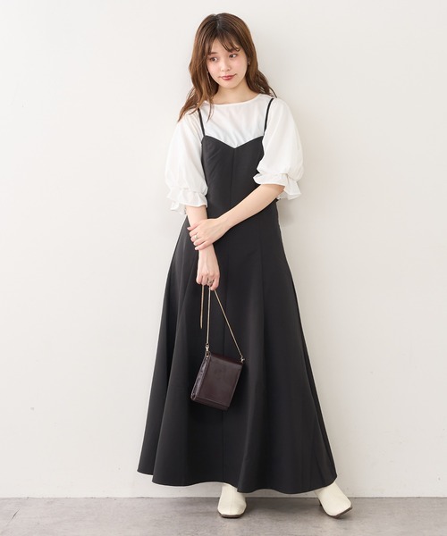 natural couture(ナチュラルクチュール)の「【WEB限定】マーメイドバックリボンワンピース(ワンピース・レディース・ブラック/モカ/グリーン/ピンク/その他・MEDIUM/LARGE)」の6枚目の写真