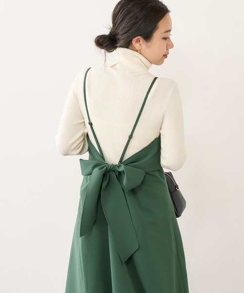 natural couture(ナチュラルクチュール)の「【WEB限定】マーメイドバックリボンワンピース(ワンピース・レディース・ブラック/モカ/グリーン/ピンク/その他・MEDIUM/LARGE)」の20枚目の写真