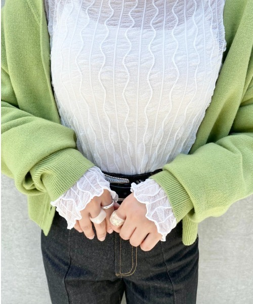 nemne store（ネンネストア）の「お絵かきをするウネウネシアーメロウインナー（Tシャツ/カットソー・レディース・ブラック/オフホワイト/マスタード・フリー）」の6枚目の写真