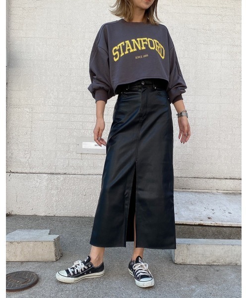 LiSeek（リシーク）の「【LiSeeK】カレッジロゴスウェットTOP（スウェット・レディース・ネイビー/ブラック/グレー/ホワイト・FREE）」の6枚目の写真