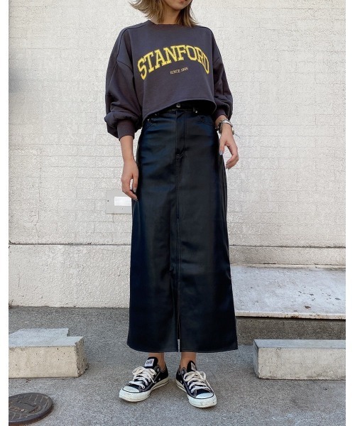 LiSeek（リシーク）の「【LiSeeK】カレッジロゴスウェットTOP（スウェット・レディース・ネイビー/ブラック/グレー/ホワイト・FREE）」の22枚目の写真