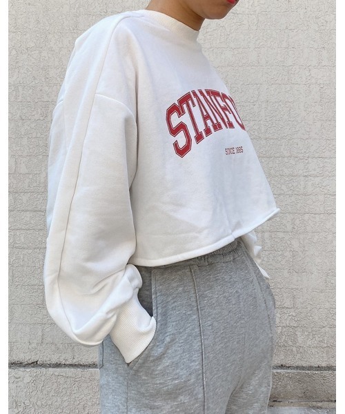 LiSeek（リシーク）の「【LiSeeK】カレッジロゴスウェットTOP（スウェット・レディース・ネイビー/ブラック/グレー/ホワイト・FREE）」の15枚目の写真