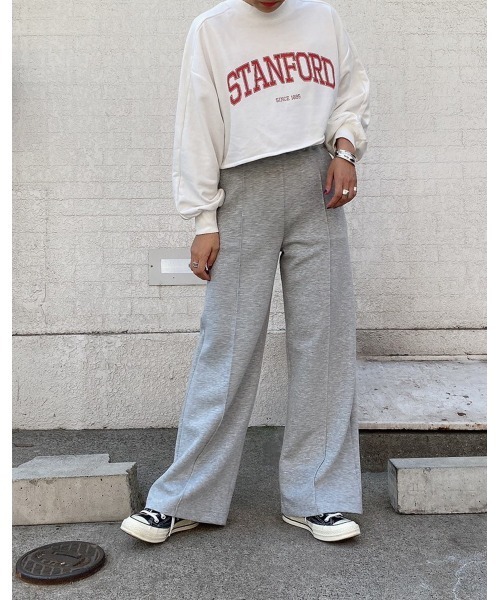 LiSeek（リシーク）の「【LiSeeK】カレッジロゴスウェットTOP（スウェット・レディース・ネイビー/ブラック/グレー/ホワイト・FREE）」の21枚目の写真