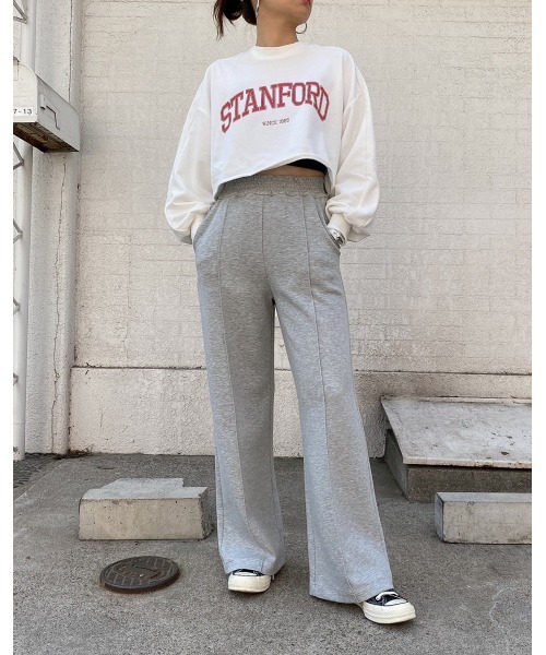 LiSeek（リシーク）の「【LiSeeK】カレッジロゴスウェットTOP（スウェット・レディース・ネイビー/ブラック/グレー/ホワイト・FREE）」の16枚目の写真