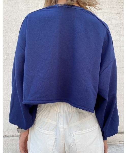 LiSeek（リシーク）の「【LiSeeK】カレッジロゴスウェットTOP（スウェット・レディース・ネイビー/ブラック/グレー/ホワイト・FREE）」の13枚目の写真