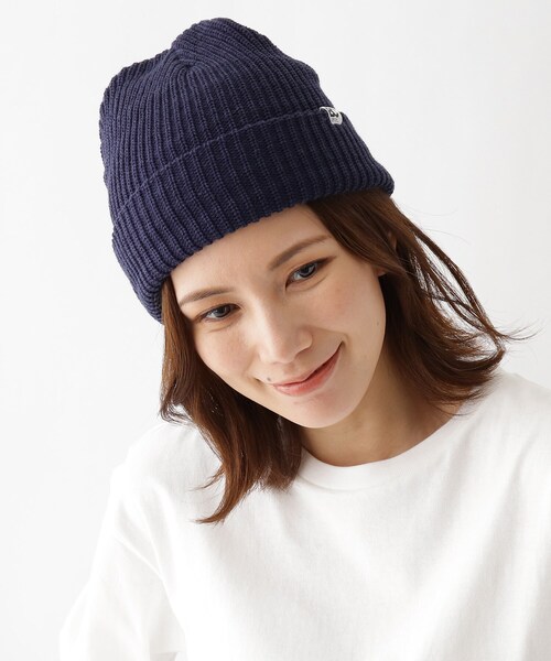 BASECONTROL(ベースコントロール)の「◆ベーシック あぜ編み ニットキャップ(ニットキャップ/ビーニー・レディース・アイボリー/ブラック/レッド系1/オレンジ/パープル/ライトパープル/パープル系/ネイビー/ベージュ/ブラウン系・99)」の6枚目の写真