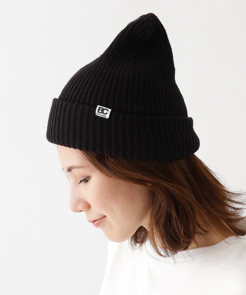 BASECONTROL(ベースコントロール)の「◆ベーシック あぜ編み ニットキャップ(ニットキャップ/ビーニー・レディース・アイボリー/ブラック/レッド系1/オレンジ/パープル/ライトパープル/パープル系/ネイビー/ベージュ/ブラウン系・99)」の3枚目の写真