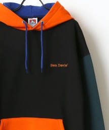 BEN DAVIS/ベンデイビス HEAVY/ヘビー裏起毛 ビッグシルエット クレイジー ワンポイント ロゴ刺繍 スウェット パーカー/フーディー