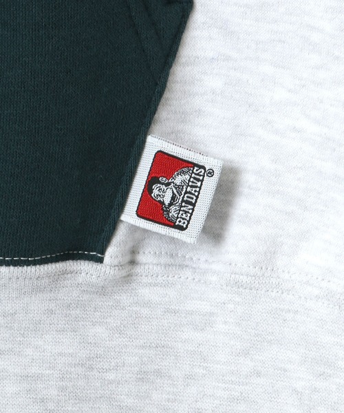 BEN DAVIS(ベンデイビス)の「BEN DAVIS/ベンデイビス HEAVY/ヘビー裏起毛 ビッグシルエット クレイジー ワンポイント ロゴ刺繍 スウェット パーカー/フーディー(パーカー・メンズ・アッシュグレー/ブラック/ダークオレンジ・M/L/XL)」の11枚目の写真