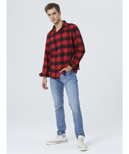 GAP（ギャップ）の「タックアウト フランネルシャツ（シャツ/ブラウス・メンズ・Olive /イエロー系その他/ホワイト系その他/グリーン系カモフラージュ/インディゴブルー/その他・XL/XS/L/M/S）」の18枚目の写真