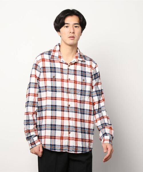 GAP（ギャップ）の「タックアウト フランネルシャツ（シャツ/ブラウス・メンズ・Olive /イエロー系その他/ホワイト系その他/グリーン系カモフラージュ/インディゴブルー/その他・XL/XS/L/M/S）」の21枚目の写真