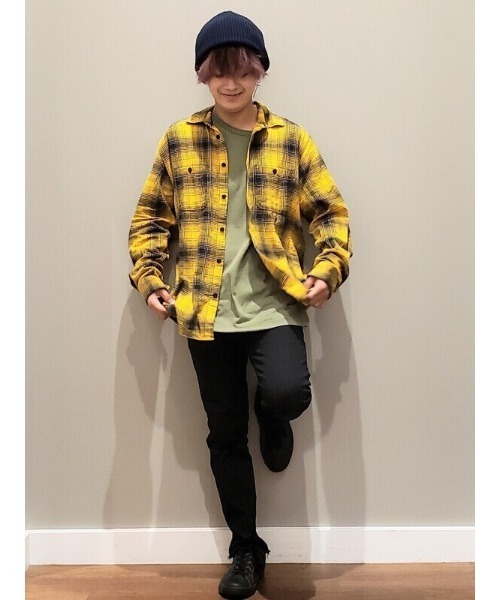 GAP（ギャップ）の「タックアウト フランネルシャツ（シャツ/ブラウス・メンズ・Olive /イエロー系その他/ホワイト系その他/グリーン系カモフラージュ/インディゴブルー/その他・XL/XS/L/M/S）」の14枚目の写真