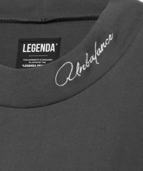 LEGENDA（レジェンダ）の「レジェンダ フェイデッドカラー モックネックTシャツ / LEGENDA Faded Color Mock Neck T-Shirt（Tシャツ/カットソー・レディース・ホワイト/チャコールグレー/ダークブルー・FREE）」の5枚目の写真