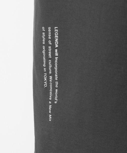 LEGENDA（レジェンダ）の「レジェンダ フェイデッドカラー モックネックTシャツ / LEGENDA Faded Color Mock Neck T-Shirt（Tシャツ/カットソー・レディース・ホワイト/チャコールグレー/ダークブルー・FREE）」の11枚目の写真