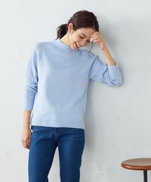 【WEB/一部店舗限定カラー:グレー、サックス】ハイネック ニット