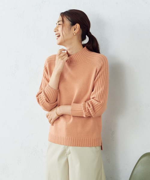 COMME CA ISM(コムサイズム)の「【WEB/一部店舗限定カラー:グレー、サックス】ハイネック ニット(ニット/セーター・レディース・グレー/サックスブルー/ベージュ/チャコール/ラベンダー/オレンジ/グレー系/ワイン/ブラック/ダークブラウン・LARGE/MEDIUM)」の10枚目の写真