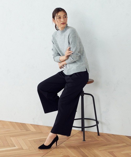 COMME CA ISM(コムサイズム)の「【WEB/一部店舗限定カラー:グレー、サックス】ハイネック ニット(ニット/セーター・レディース・グレー/サックスブルー/ベージュ/チャコール/ラベンダー/オレンジ/グレー系/ワイン/ブラック/ダークブラウン・LARGE/MEDIUM)」の16枚目の写真