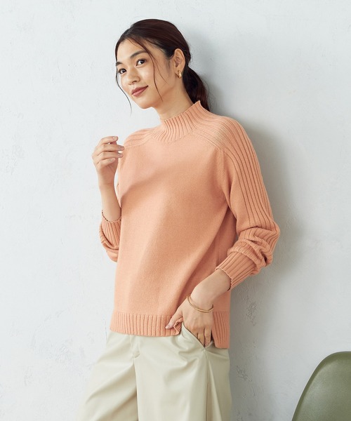 COMME CA ISM(コムサイズム)の「【WEB/一部店舗限定カラー:グレー、サックス】ハイネック ニット(ニット/セーター・レディース・グレー/サックスブルー/ベージュ/チャコール/ラベンダー/オレンジ/グレー系/ワイン/ブラック/ダークブラウン・LARGE/MEDIUM)」の19枚目の写真
