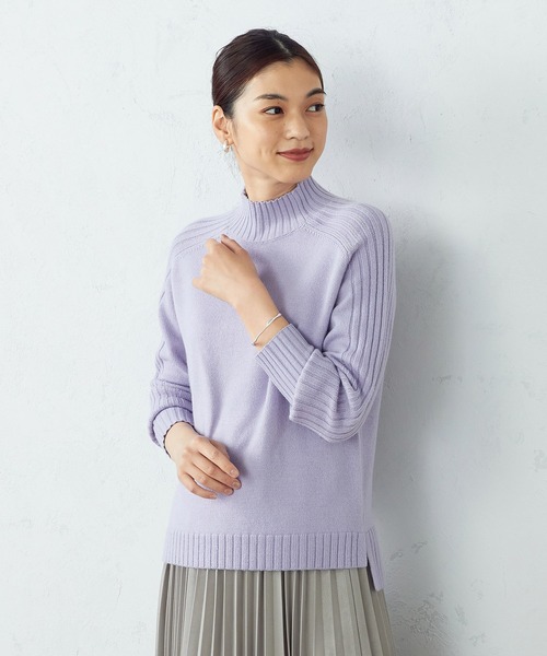 COMME CA ISM(コムサイズム)の「【WEB/一部店舗限定カラー:グレー、サックス】ハイネック ニット(ニット/セーター・レディース・グレー/サックスブルー/ベージュ/チャコール/ラベンダー/オレンジ/グレー系/ワイン/ブラック/ダークブラウン・LARGE/MEDIUM)」の12枚目の写真