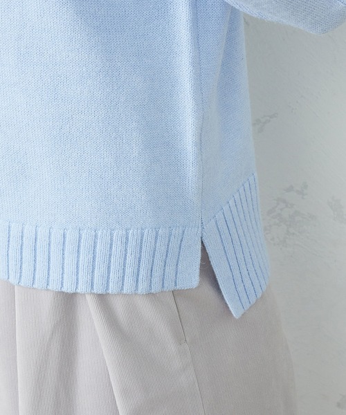 COMME CA ISM(コムサイズム)の「【WEB/一部店舗限定カラー:グレー、サックス】ハイネック ニット(ニット/セーター・レディース・グレー/サックスブルー/ベージュ/チャコール/ラベンダー/オレンジ/グレー系/ワイン/ブラック/ダークブラウン・LARGE/MEDIUM)」の15枚目の写真